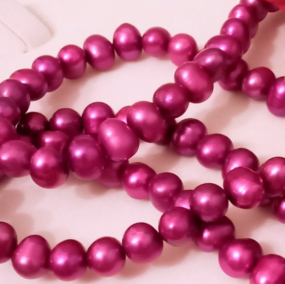 🎁FREE GIFT INCLUDED 🎁 NWOT Fresh Water Purple Pearls Necklace Women - Picture 4 of 5